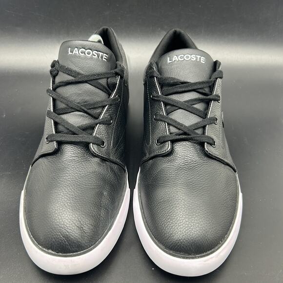 LACOSTE MINZAH 318 1P MENS SNEAKERS SIZE 13 BLACK WHITE SOLES main image 7